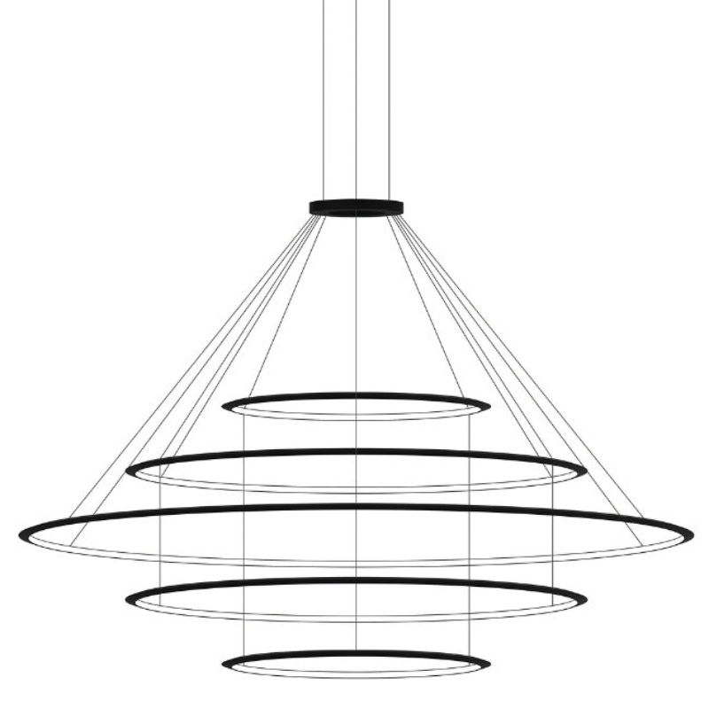 Bover Circular S/5L 5-lt 119″ LED Pendant, Outward Light