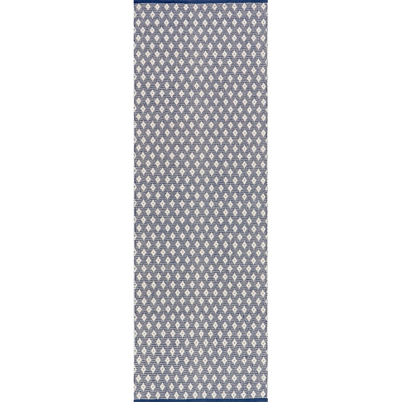 Dainty Diamond Handwoven Cotton Rug | Grey