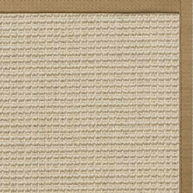 Linen Color Brasilia Sisal Rug with Green Mist Cotton Border