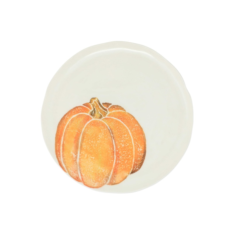 VIETRI: Pumpkins Salad Plate – Orange Small Pumpkin