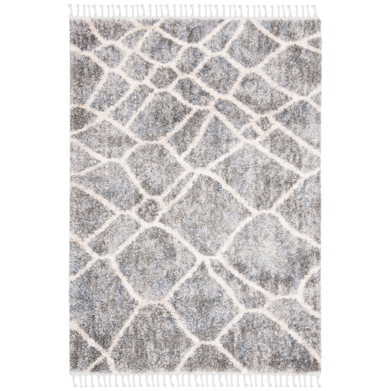 Berber Fringe Shag BFG629F Grey / Cream