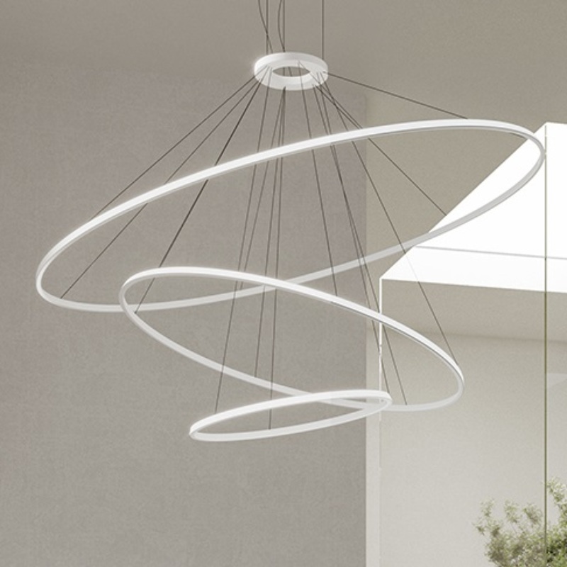 Bover Circular S/3L/200/120/60 3-lt 82″ LED Pendant, Outward Light