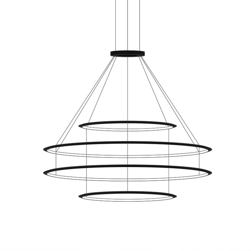 Bover Circular S/4L 4-lt 48″ LED Pendant, Outward Light