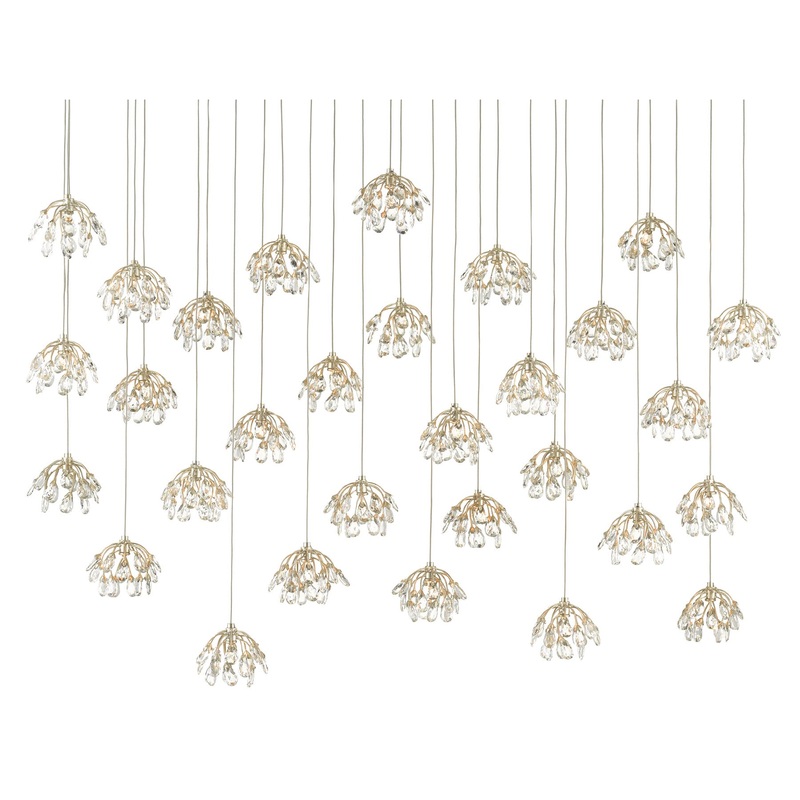 Crystal Bud 30-Light Multi-Drop Pendant