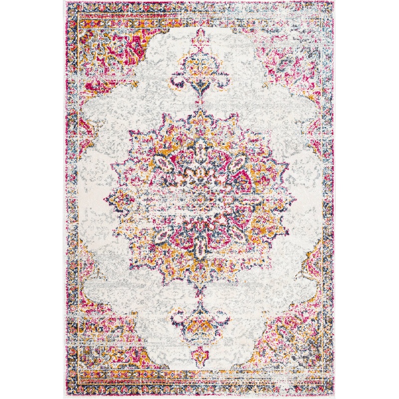 Sunny Wildflower Medallion Rug | Pink