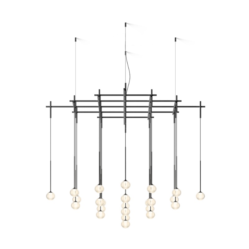 Vibia 0865 Algorithm 25-lt 63″ LED Multi-Light Pendant
