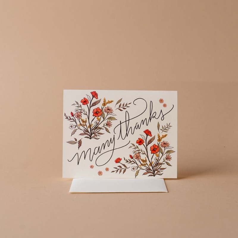Many Thanks Wildflowers Card