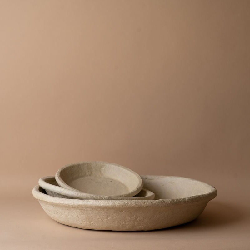 Round Paper Mache Tray