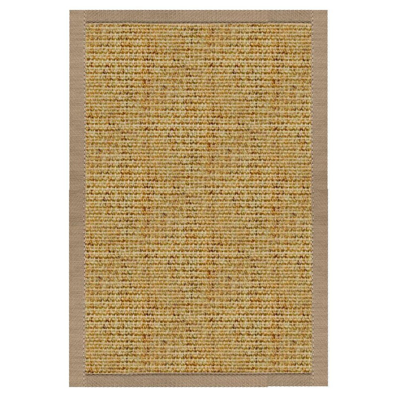 Spice Sisal Rug with Pistachio Shell Cotton Border