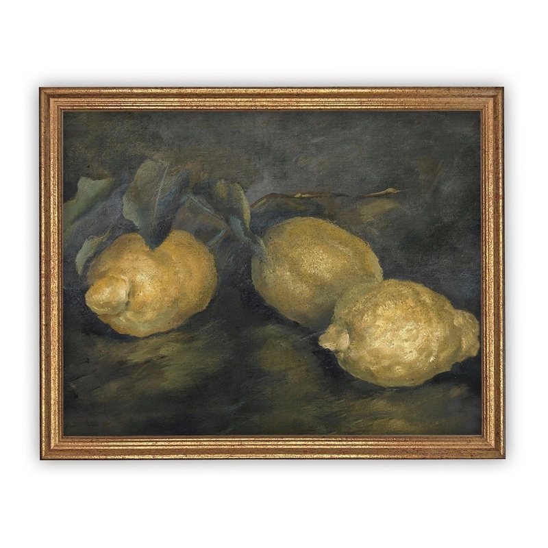 Still Life Lemons Vintage Art