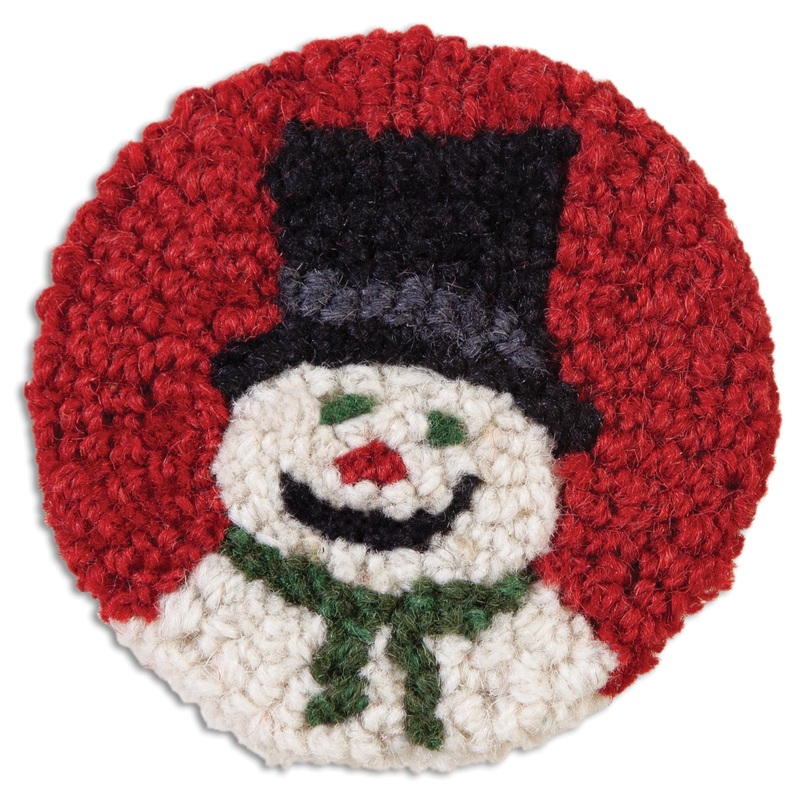 Tophat Snowman – 4.5″ Round Coasters – 4 Pack