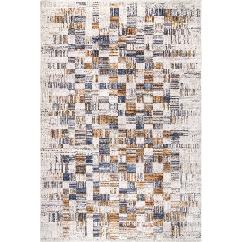 Annika Abstract Checkered Rug | Beige