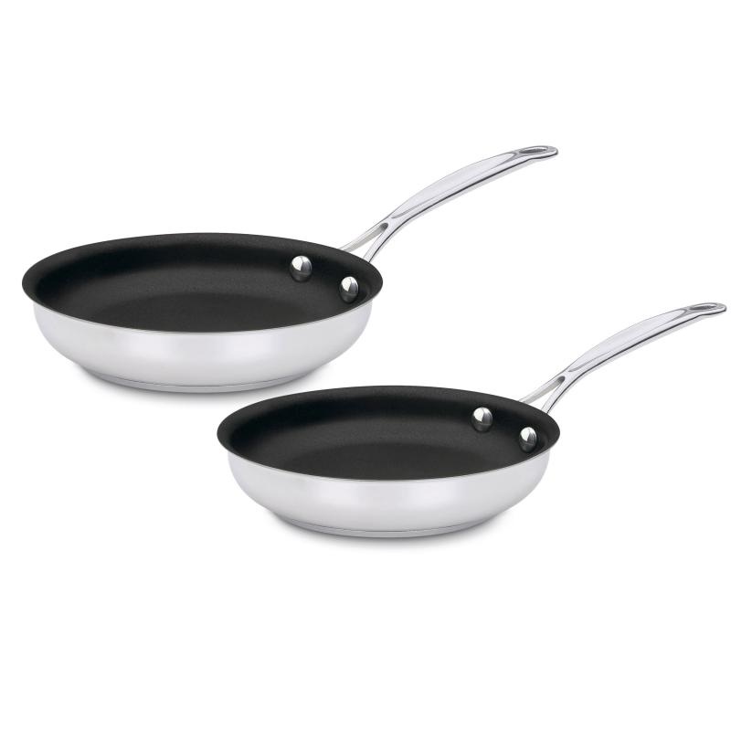 Cuisinart 722-911NS Chef’s Classic Stainless Nonstick 2-Piece 9-Inch and 11-Inch Skillet Set
