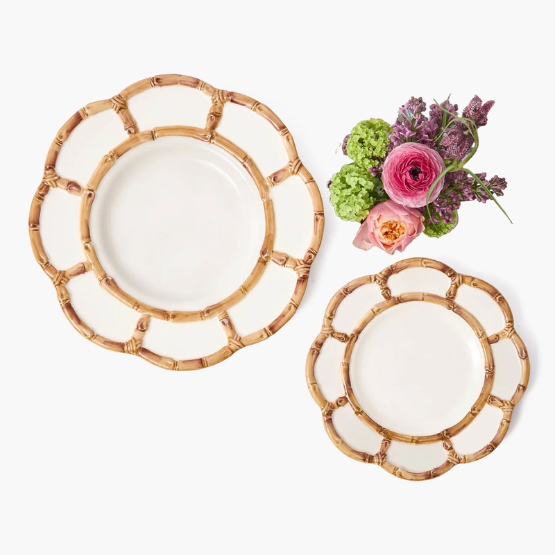 Petal Bamboo Ceramic Starter Plate