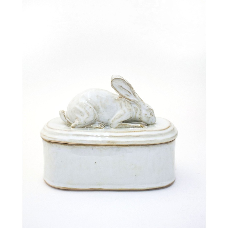 Rabbit Lidded Vessel – Crouching