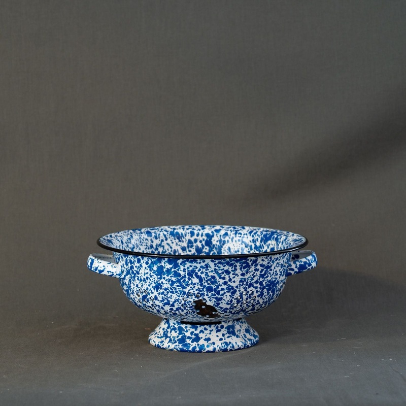 Vintage Splatter Enamelware Colander