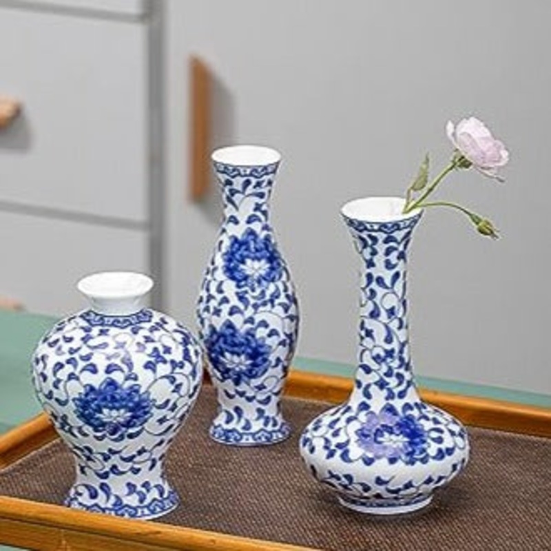Blue & White Bud Vase