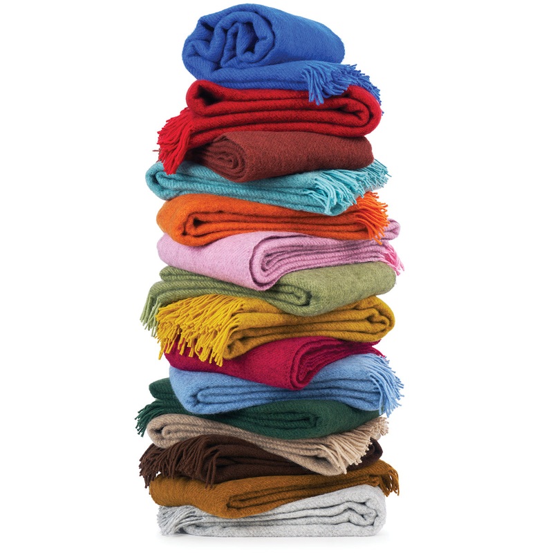 Brushed Gotland Wool Throw, 29 Assorted Colors