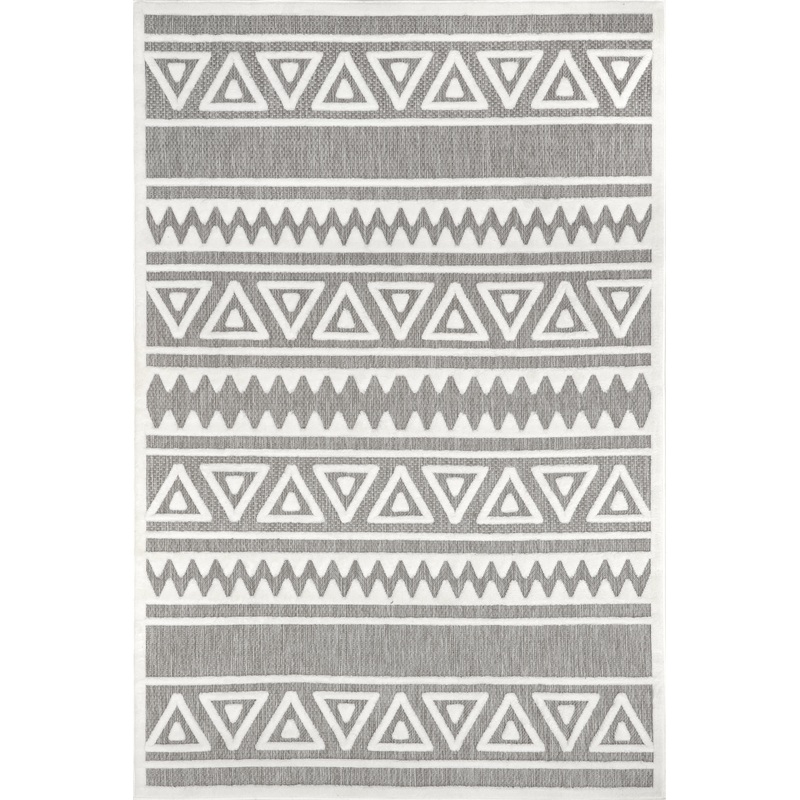 Dakota Indoor/Outdoor Banded Rug | Grey