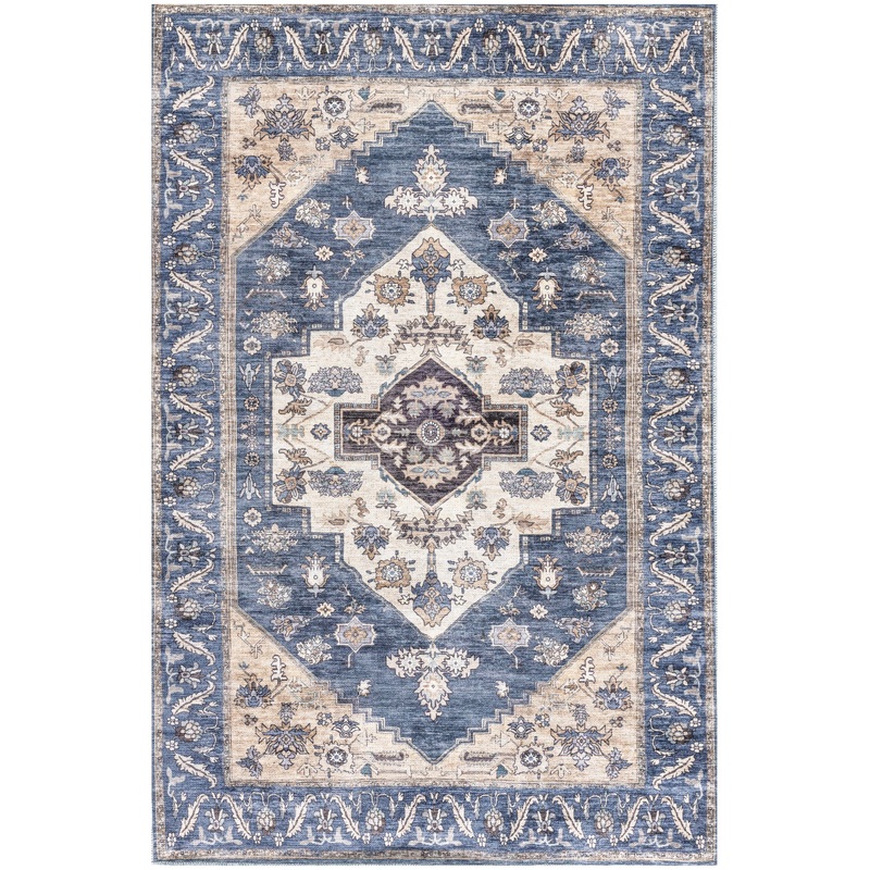Nourison Grand Washables 4′ x 6′ Denim Vintage Indoor Rug