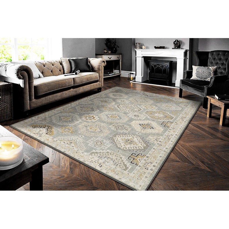 Annalise 7607 Blue/Beige/Cream