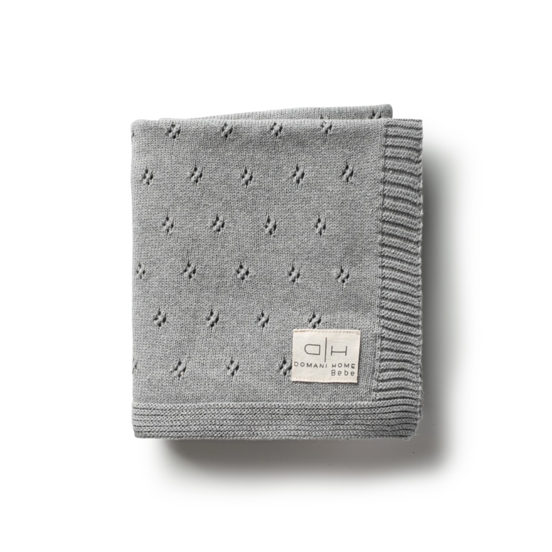 DH Flower Gray Baby Blanket