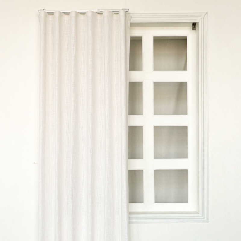 Kelly Linen Flax Curtains & Drapes Ripple Fold