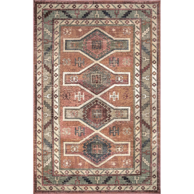 Vintage Victorian Rug | Orange