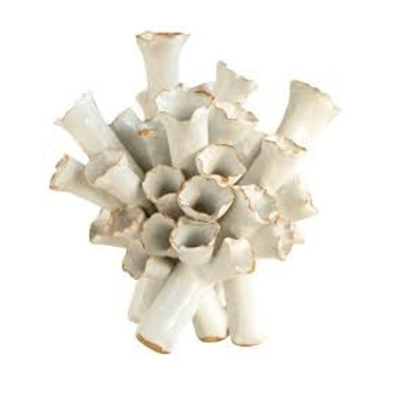 CORAL WHITE VASE – Short