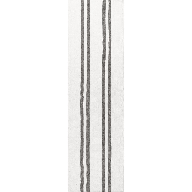 Elowen Double Striped Rug | Ivory
