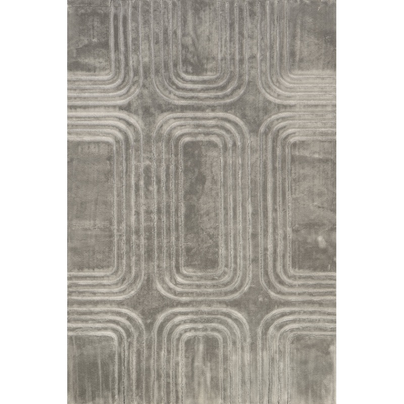 Mozelle Oval Plush Cloud Washable Rug | Grey