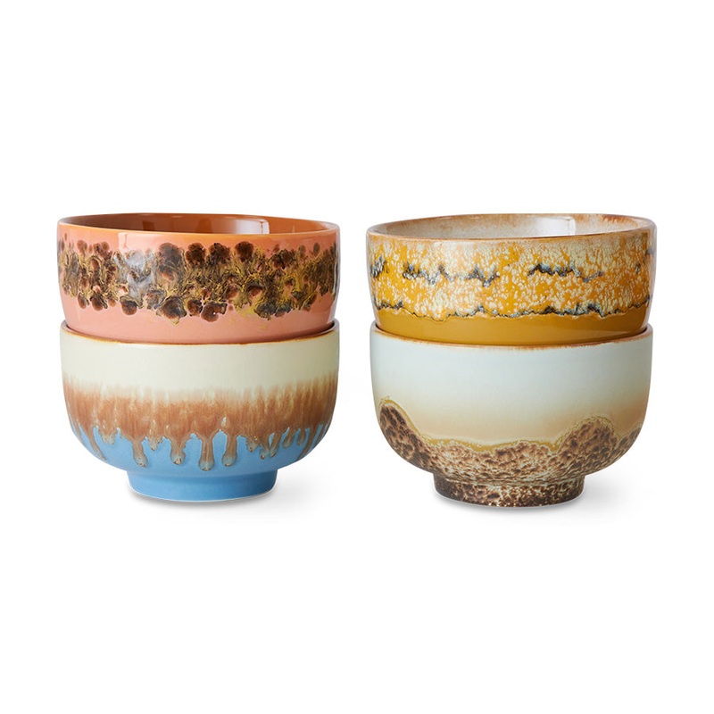 70s Ceramics: Noodle Bowl – Seabreeze, Set of 4