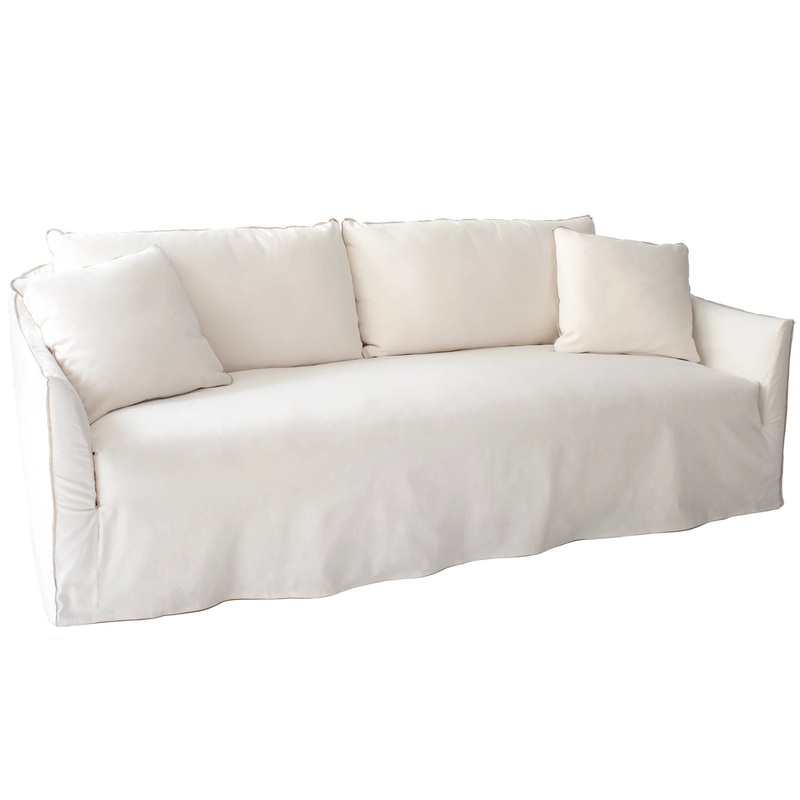 Bruna Slipcovered Sofa | White