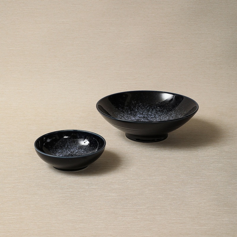 Deep blue glazed bowls
