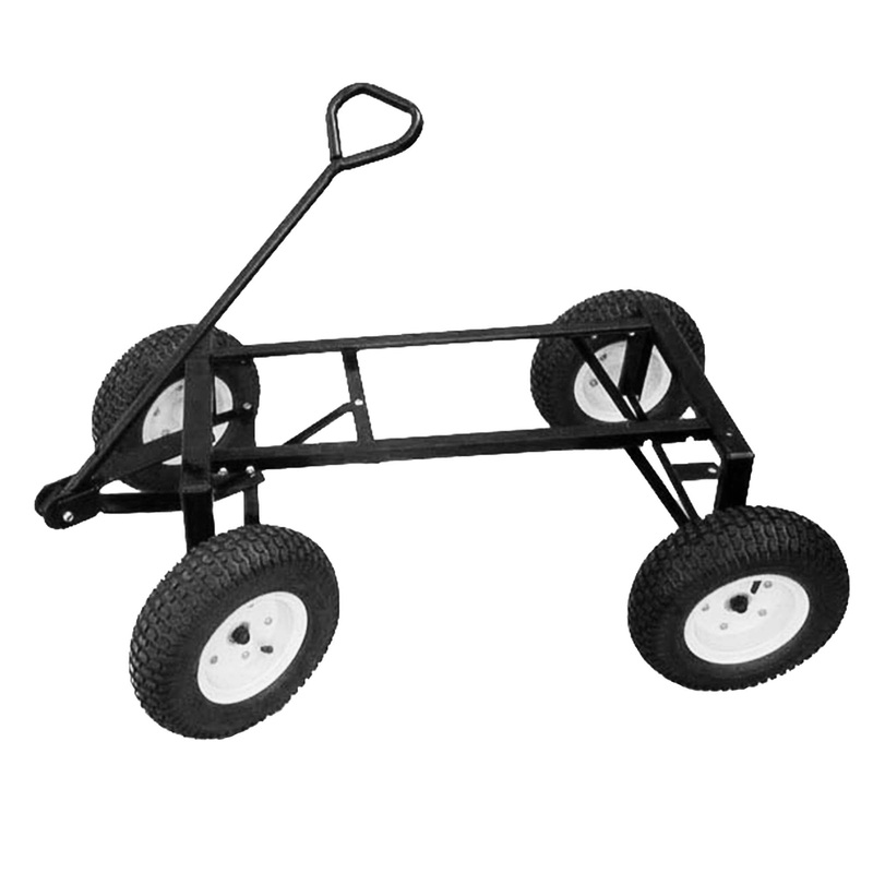 FARM-TUFF Undercarriage Kit with 5″ x 13″ Pneumatic Tires, Black