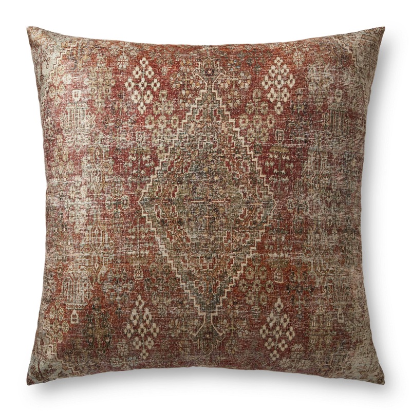 Loloi Floor Pillow | Red / Multi