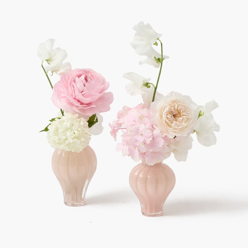 Pink Swirl Bud Vases (Set of 2)