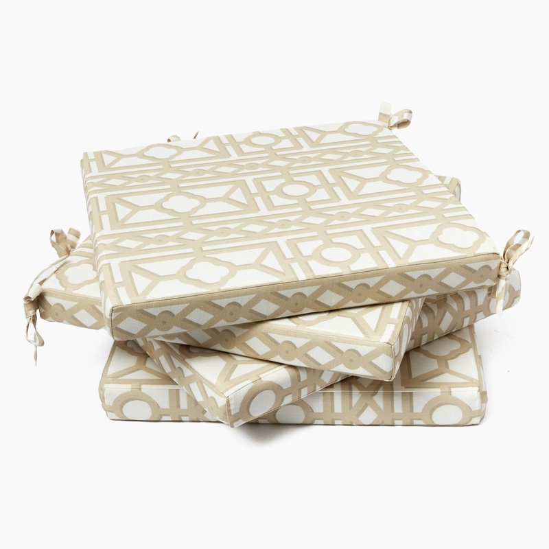 Putty Pavilion Seat Pad Cushions (Set of 4)