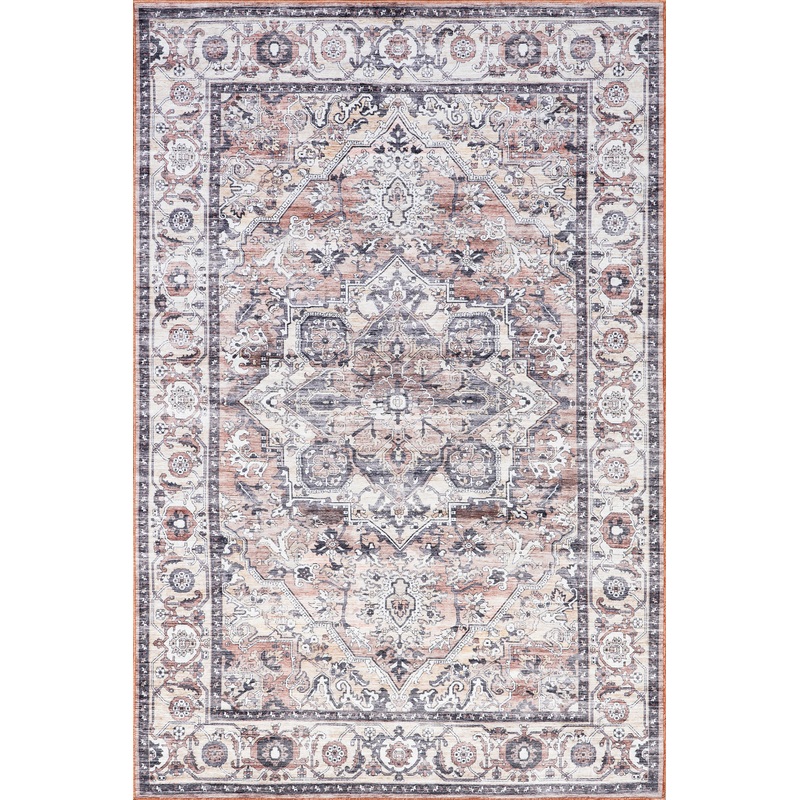 Ailish Botanical Washable Rug | Blush