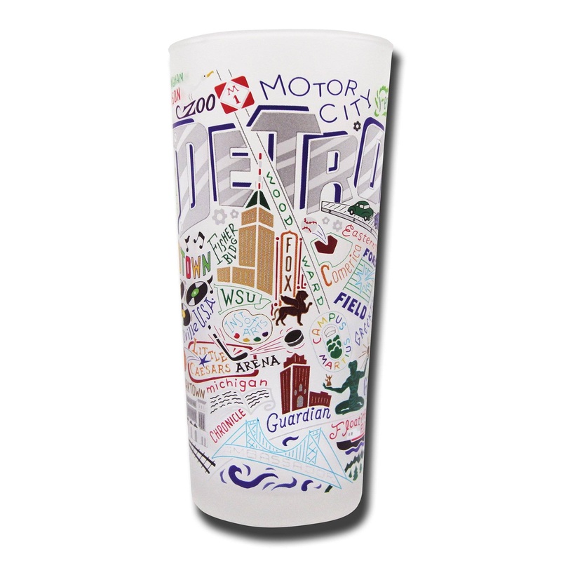 Detroit Drinking Glass