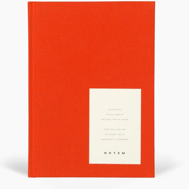 NOTEM Even Notebook, Medium –  Bright Red