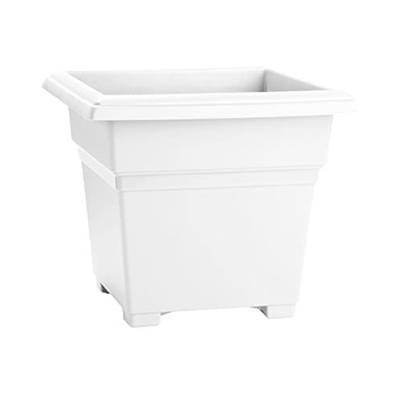 Novelty Countryside Square Tub Planter, White 18″