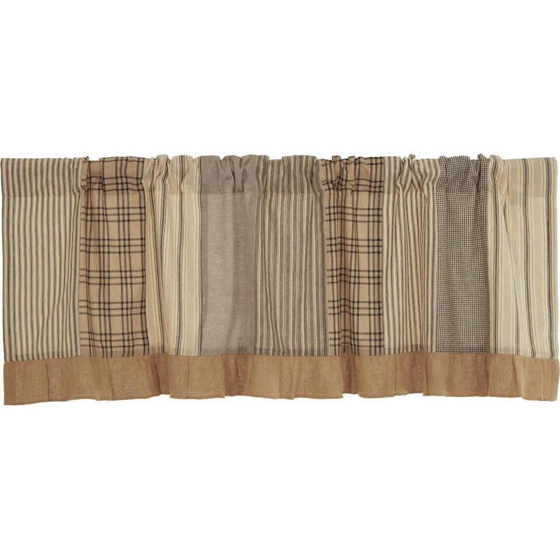 Sawyer Mill Charcoal Patchwork Valance 19×60