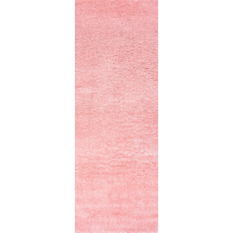 Solid Fluffy Rug | Baby Pink