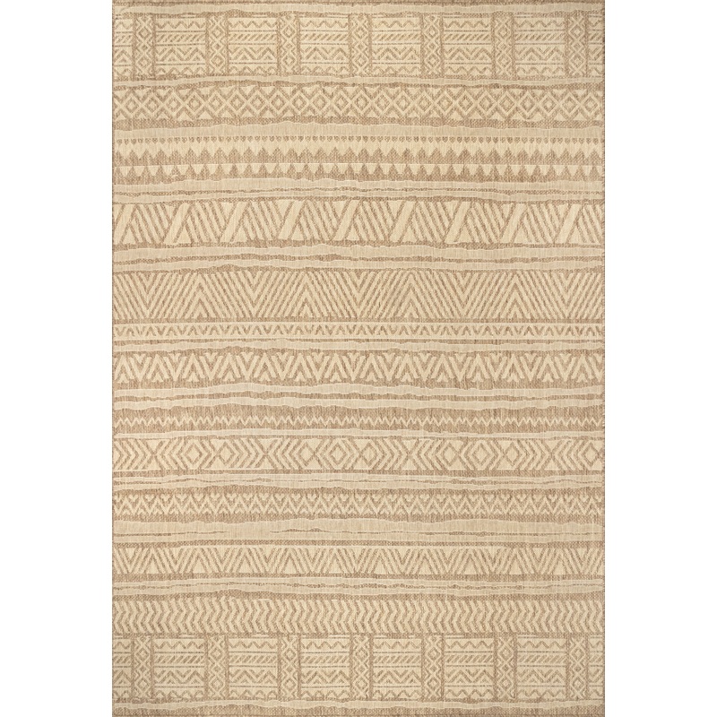 Striped Banded Indoor/Outdoor Rug | Brown