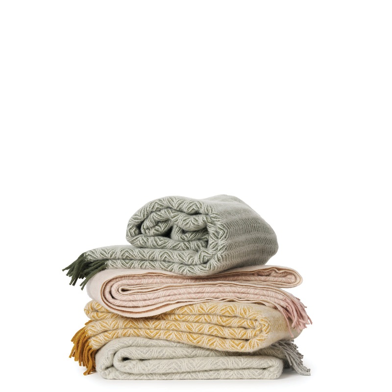 Alm Brushed ECO Lambswool Throw, Four Color Variants