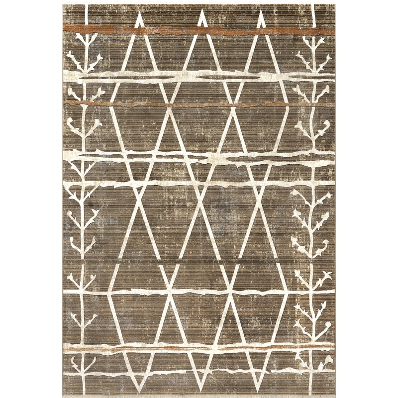 Autumn Distressed Trellis Rug | Beige