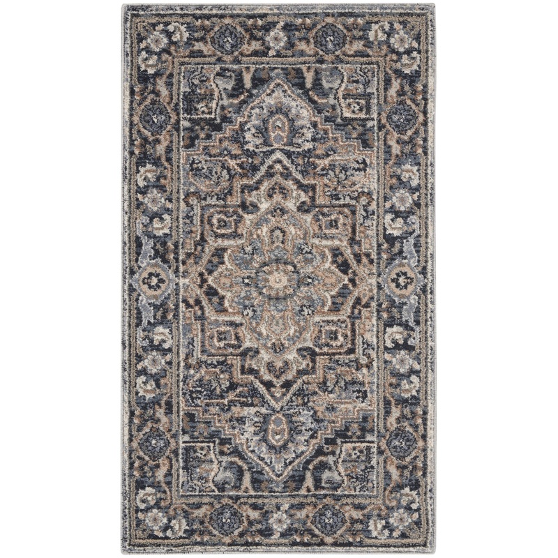 Nourison Home Moroccan Celebration 2’2″ x 3’9″ Navy Vintage Indoor Rug