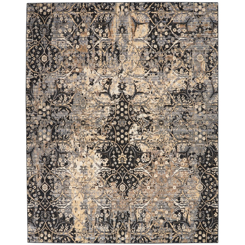 Nourison Majestic 7’9″ x 9’9″ Black Vintage Indoor Rug