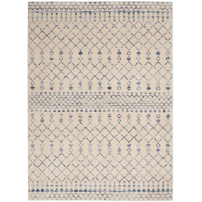 Nourison Palermo 3′ x 5′ Beige Blue Bohemian Indoor Rug